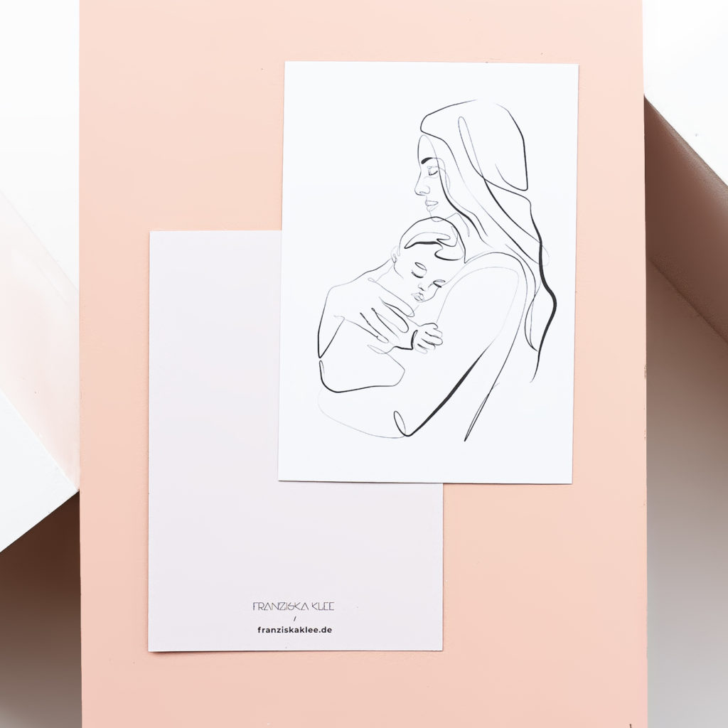 Grußkarte mit dem Motiv BABY