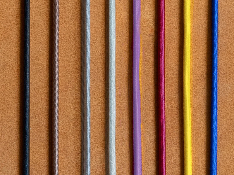 Beispiel wie unsere Verschlussbänder auf dem Leder aussehen