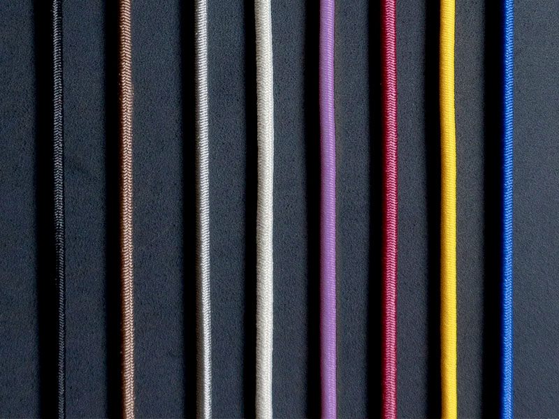 Beispiel wie unsere Verschlussbänder auf dem Leder aussehen