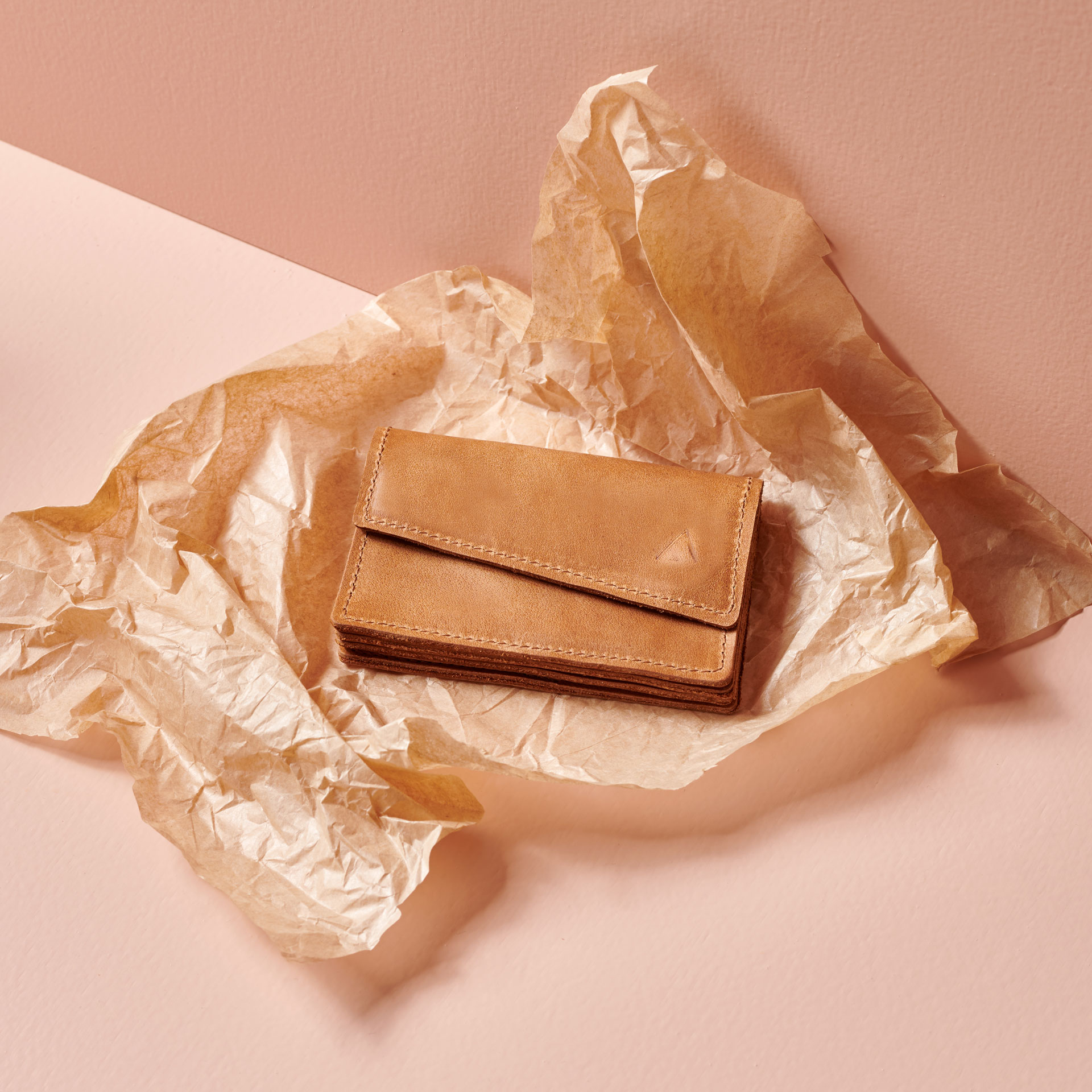 Portemonnaie Eno in cognac geölt aus nachhaltigem Naturleder