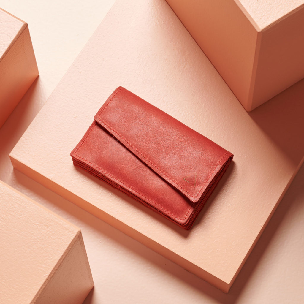 Portemonnaie Eno in rot aus nachhaltigem Naturleder