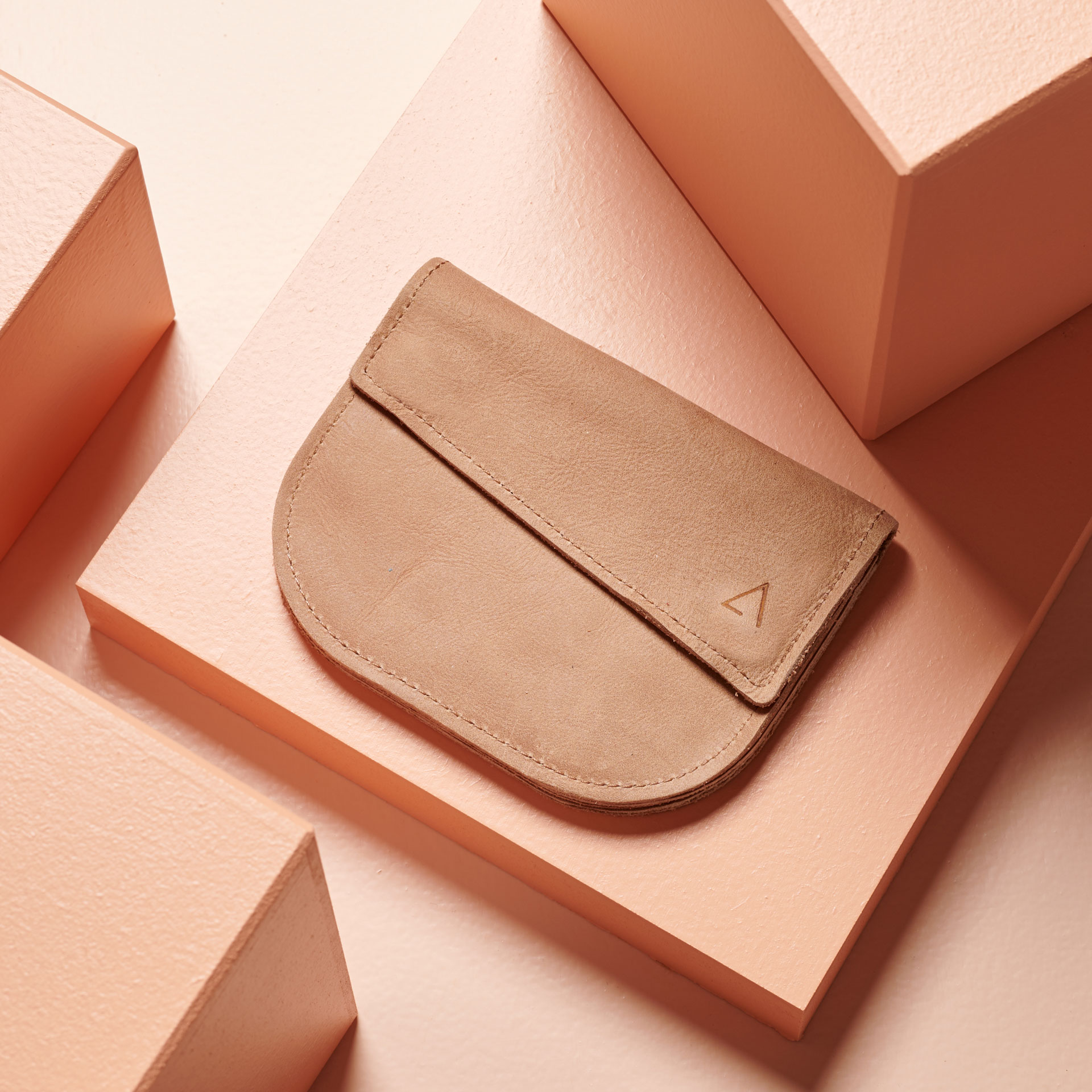 Portemonnaie UNA Hellbraun aus nachhaltigem Naturleder