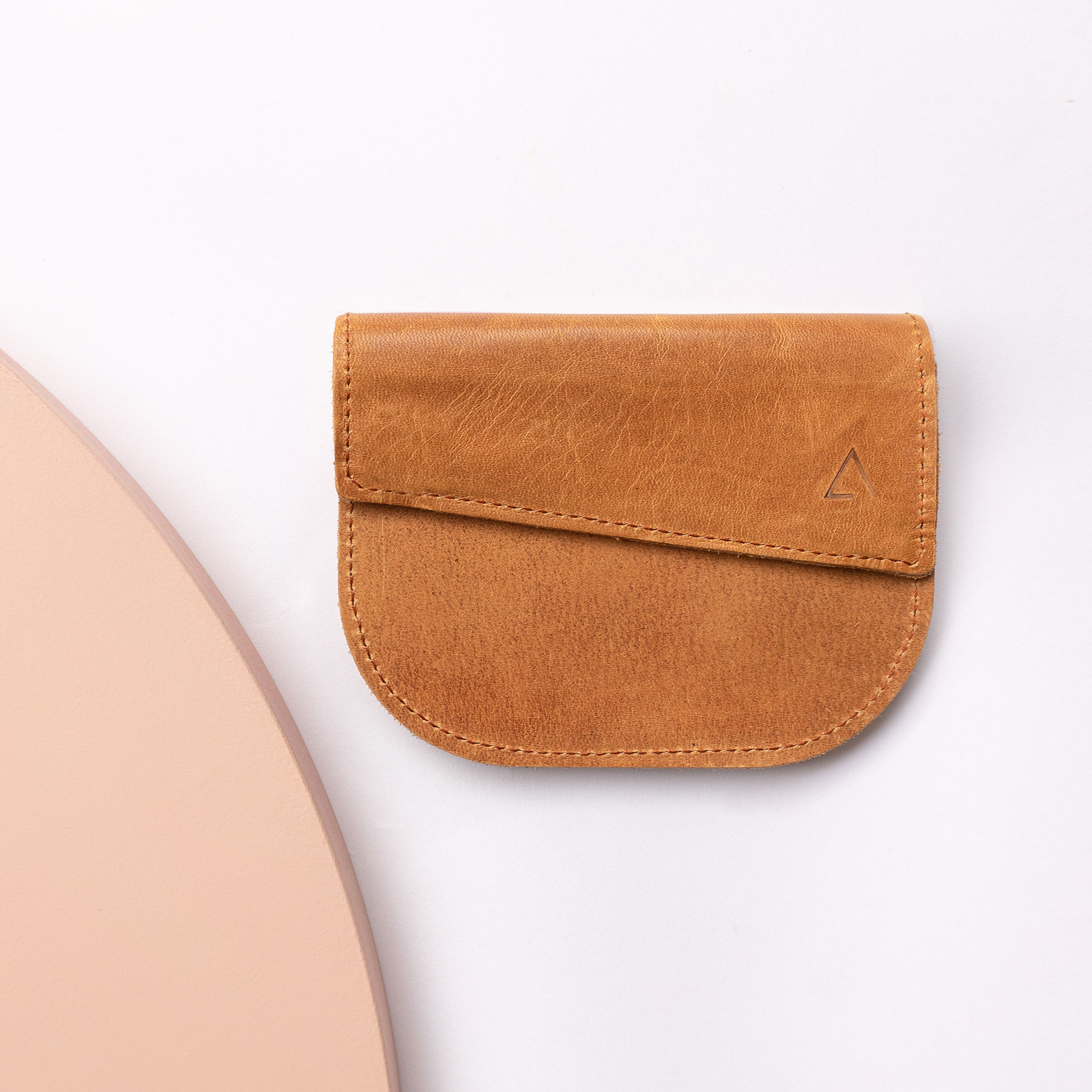 Portemonnaie UNA in cognac geölt aus nachhaltigem Naturleder