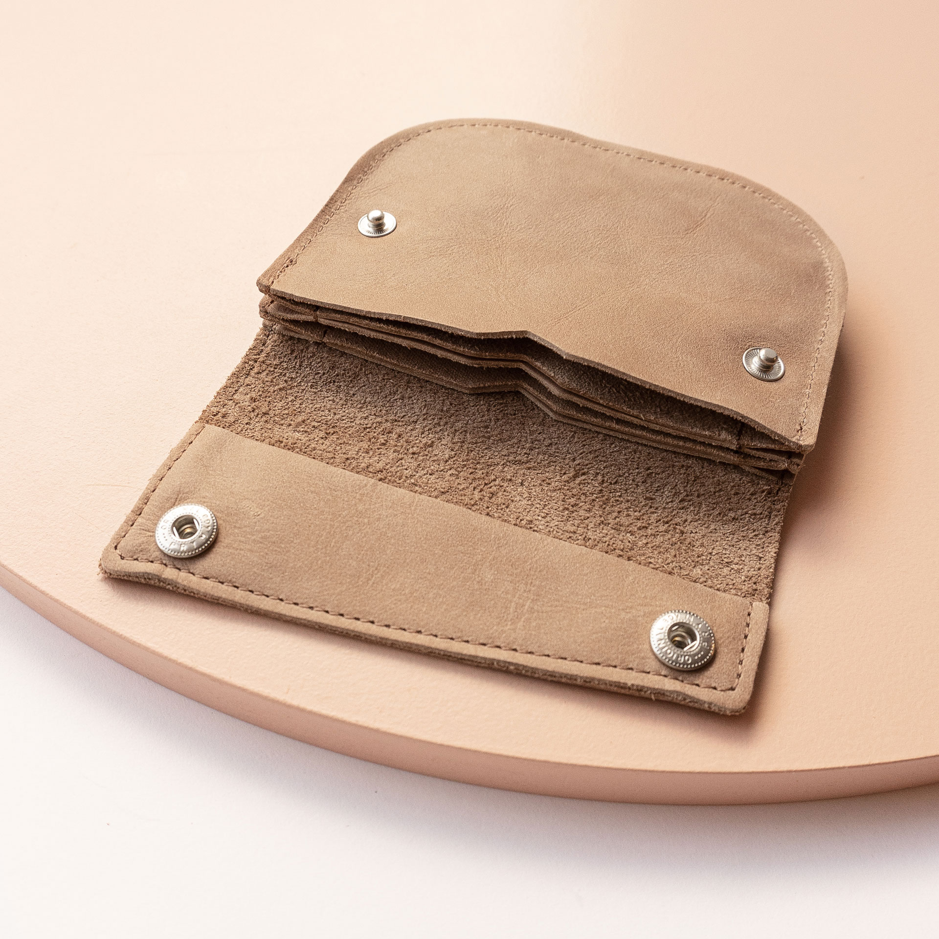 Portemonnaie UNA Hellbraun aus nachhaltigem Naturleder