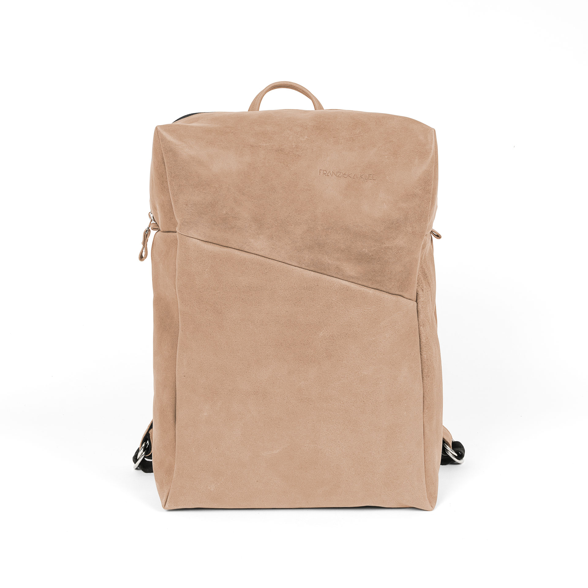 Rucksack NEO Large aus nachhaltigem Naturleder in Hellbraun mit extra weiter Öffnung