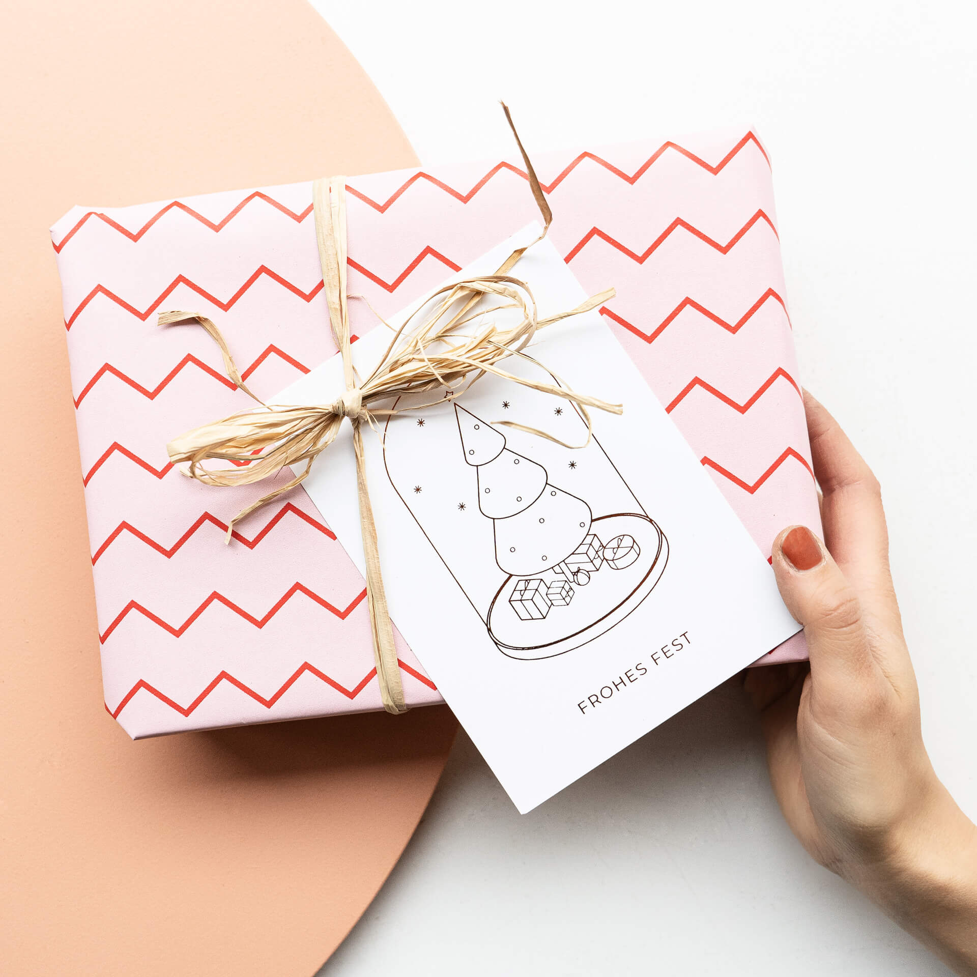 GRUSSKARTE-WEIHNACHTEN-Paket-Weihnachtsbaum