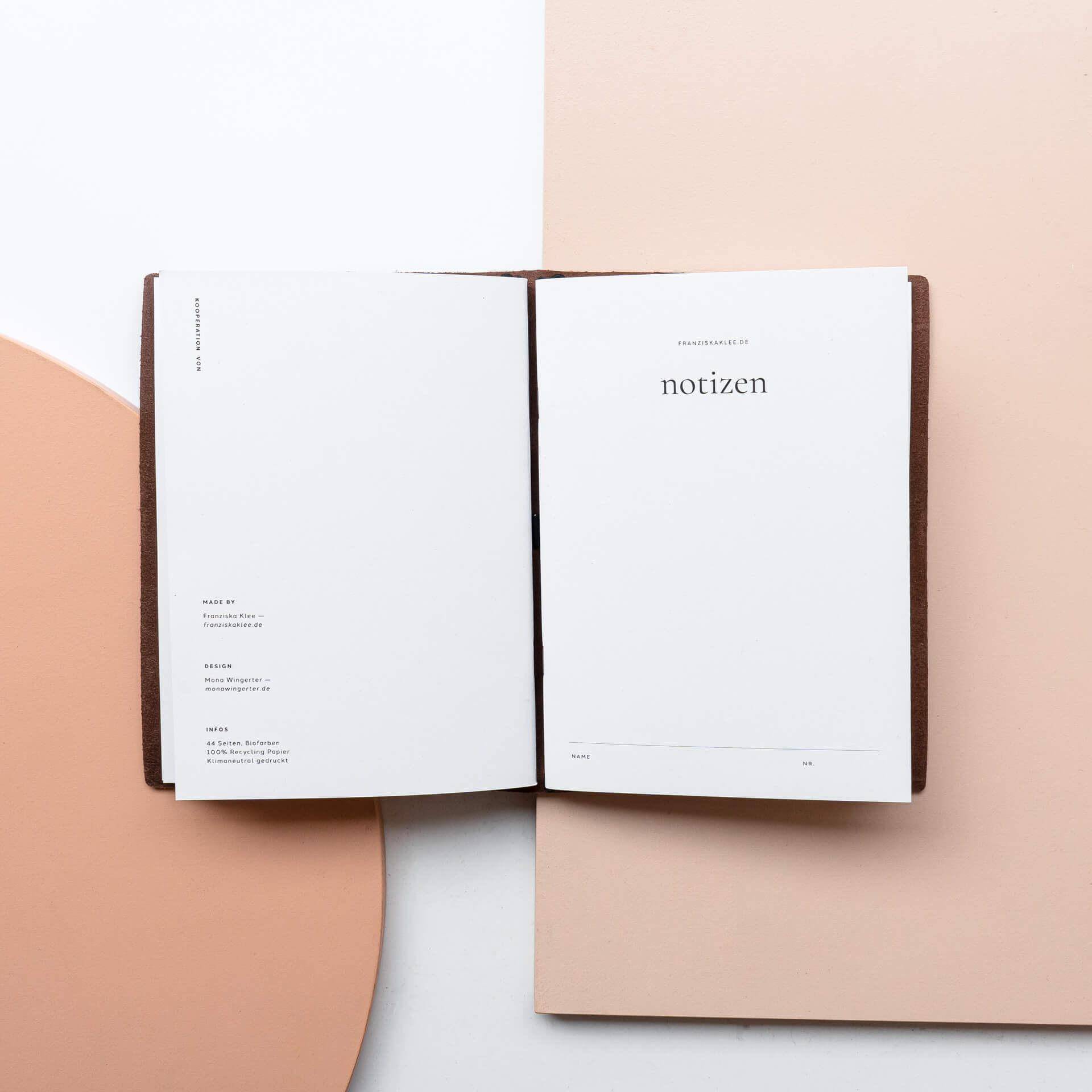 Notizbuchhülle-NUO-A5-Naturleder-Franziska-Klee-05-dunkelbraun-befuellt