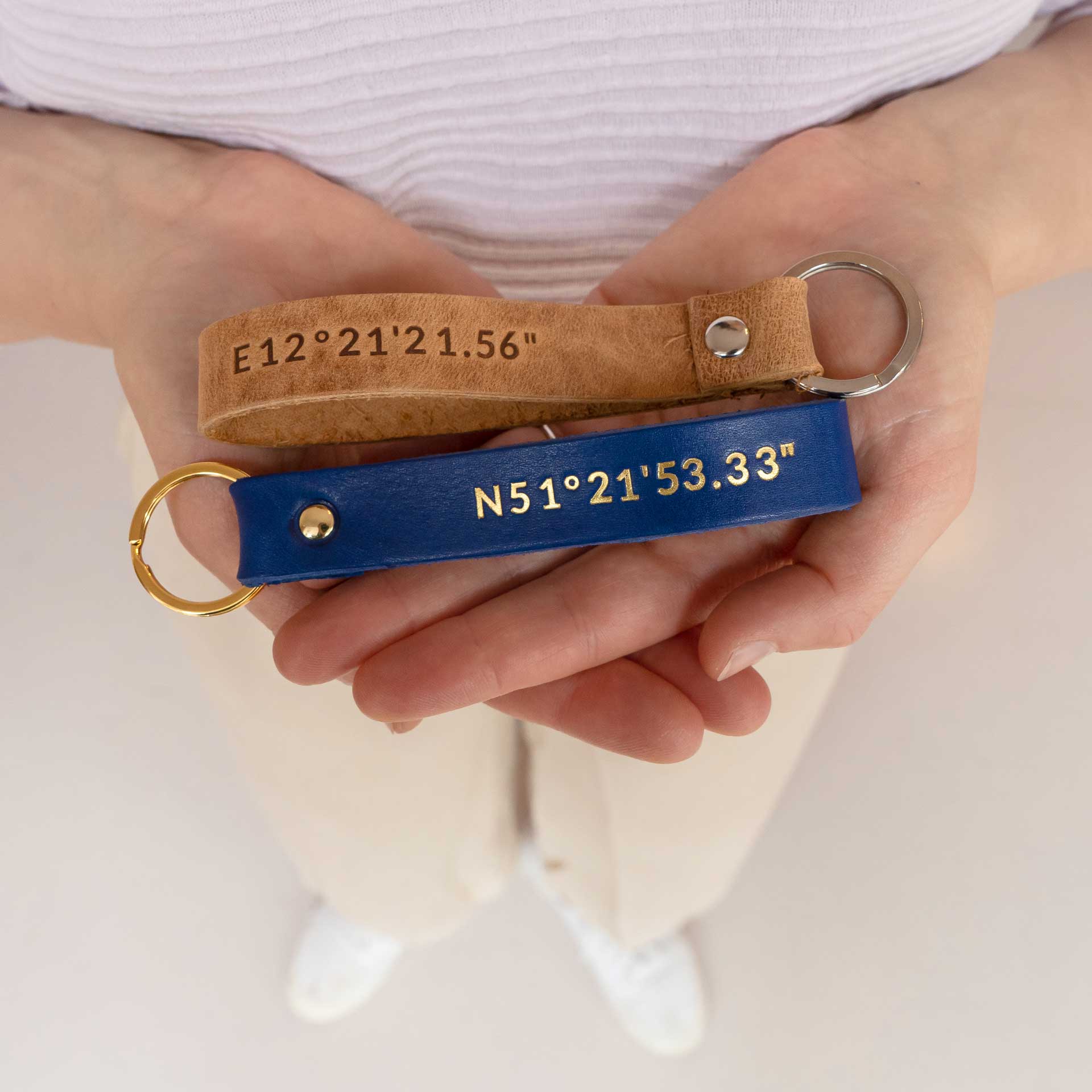 Auf unseren Schlüsselanhänger verewigen wir auch gerne deinen Lieblingsort in Form von Koordinaten.